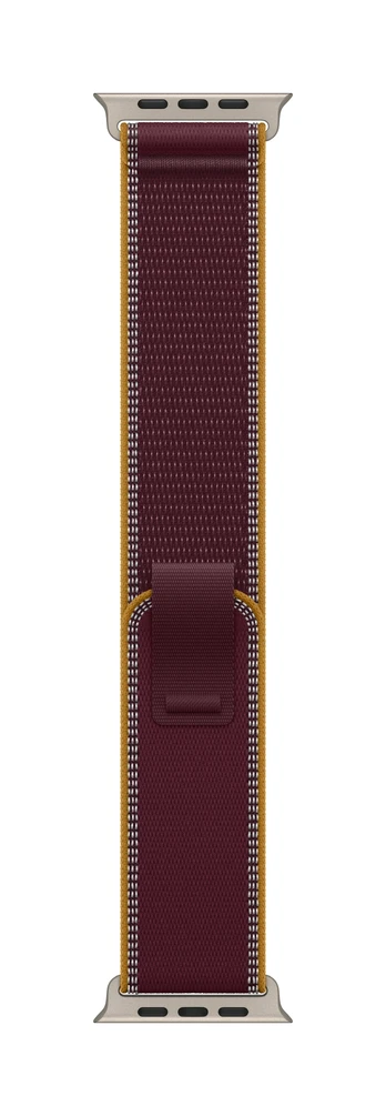 49mm Burgundy Trail Loop - S/M - Natural Titanium Finish