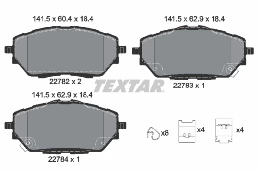 TEXTAR 2278201 Brake pad set