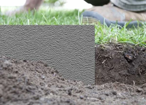 Lawn edge BORDER 6m x 15cm, pilka