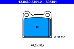 ATE 13.0460-3401.2 Brake pad set