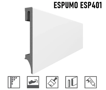 Grindjuostė ESPUMO (ESP401) balta | 100mm, 2.4m