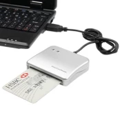 Atminties kortelių skaitytuvas Fusion Accessories ID Card Reader + SIM Silver kaina
