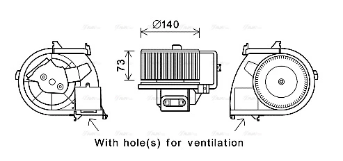 AVA RT8594 AVA Interior blower motor