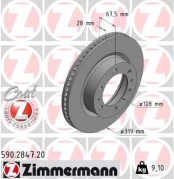 Stabdžių diskas ZIMMERMANN 590.2847.20 kaina
