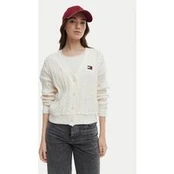 Tommy Jeans Kardiganas DW0DW23024 Écru Regular Fit