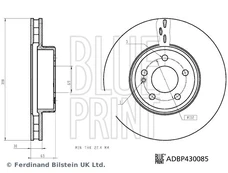 Stabdžių diskas BLUE PRINT ADBP430085 kaina