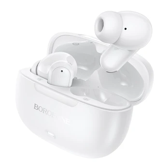 Belaidės ausinės Borofone BW96 ANC+ENC baltos