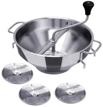 Vegetable strainer, diameter 32 cm, with 3 sieves
