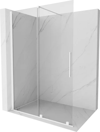Dušo sienelė Mexen Walk-In Velar, 130 cm x 200 cm, balta