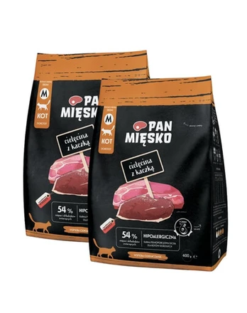 PAN MIŠKO Veršiena su antis katėms traškučiai M 2x400 g