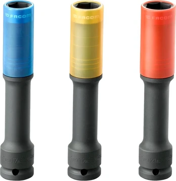 Facom Impact Wheel socket 17-19-21 mm set