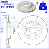 Stabdžių diskas DELPHI BG5219C kaina