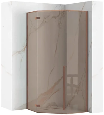 Dušo kabina Rea Diamond, Brushed Copper, 90x90 cm