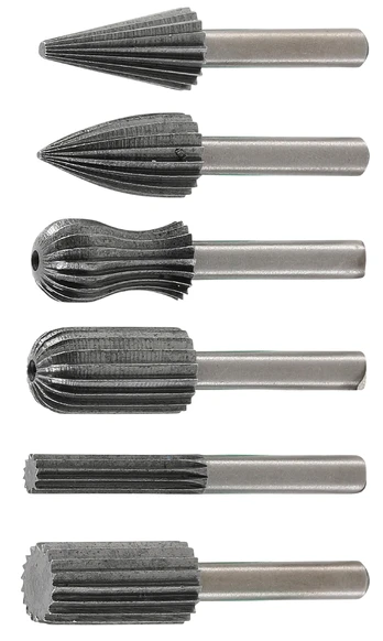Kūginės frezos metalui | HSS | 6 vnt. (1604)