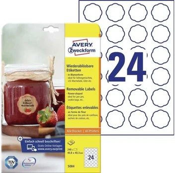 Avery Zweckform Avery Zwckform Etiketės stiklainiams – nuimamos