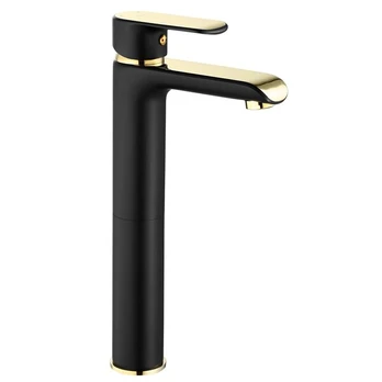 Kriauklės maišytuvas REA Bloom Black gold High