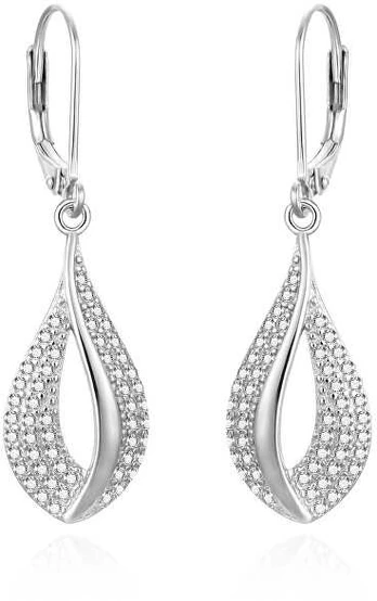 Agato Beautiful sidabrinis earrings with zircons AGUC3503