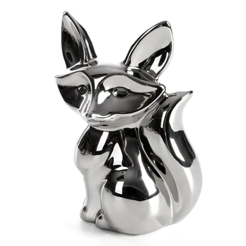 Figūrėlė, "Lapė" Fabio 02, 13 cm, sidabro sp.