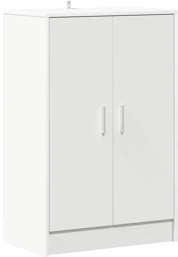 Spintelė batams, baltos spalvos, 60x35x92cm, apdirbta mediena