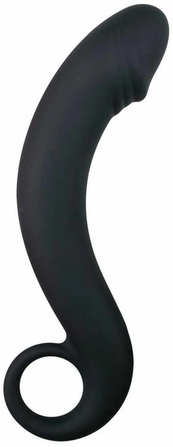 TOYZ4LOVERS Silicone Juodas Anal Massager Curved Prostate Model