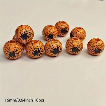 Mediniai karoliukai, Spider 10pcs