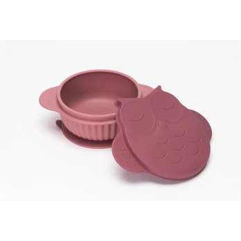 InnoGiO prilimpantis silikoninis dubenėlis su dangteliu GIO-910PINK