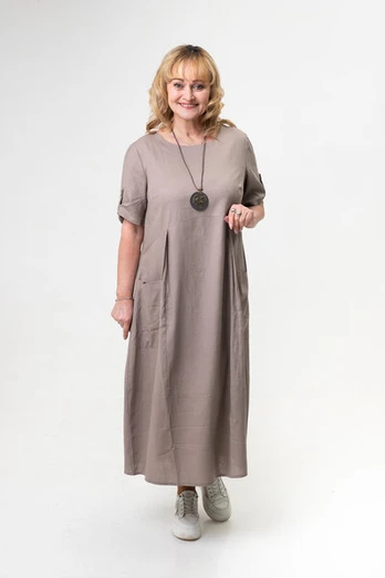 Moteriška suknelė Sharliz, ruda, 46