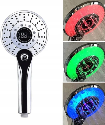 Comely Led dušo galvutė su temperatūros spalvų ir ekranu