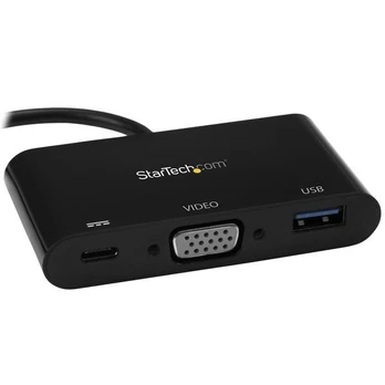 USB adapteris StarTech USB-C - VGA + USB-C + USB Juodas (CDP2VGUACP)