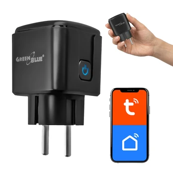 Zdalnie sterowane gniazdko WiFi GreenBlue, Android/iOS/Alexa/Google Home, timer, watomierz, max 16A/3840W, GB735 B