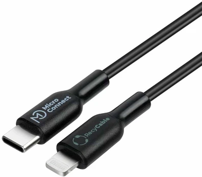 Kabelis USB MicroConnect USB-C - Lightning 2 m Juodas (ECO-USB3.1CL2*)
