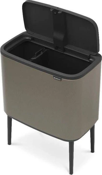 Brabantia Waste Bin Bo Touch Bin Platinum, 11 + 23 L