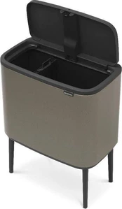 Brabantia Waste Bin Bo Touch Bin Platinum, 11 + 23 L kaina