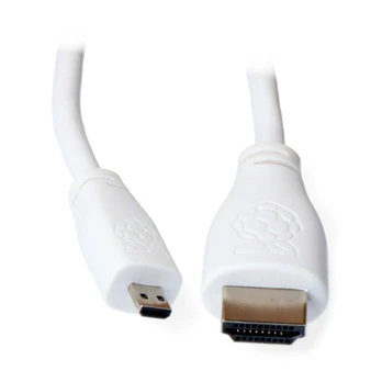 Raspberry MicroHDMI - HDMI kabelis 2m Baltas