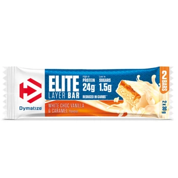 Dymatize Elite Layer Bar (baltyminis batonėlis) 60 g. - White Choc Vanilla & Caramel skonis