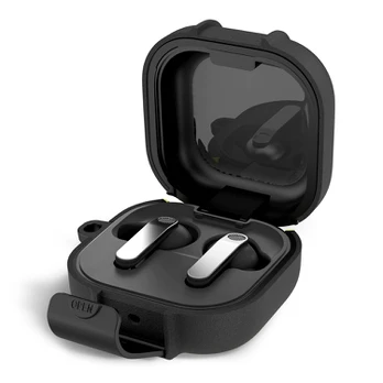Juodas dėklas Samsung Galaxy Buds 4 / 4 Pro ausinėms "Tech-Protect Slim Hook"