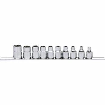Galvučių komplektas 3/8" TX E 10-vnt E5-E18, KS Tools