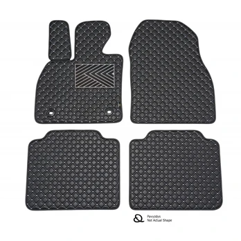 Eko odos kilimėliai QuiltyMats SKODA SUPERB 2015-2023m. (Juoda / pilkos siūlės)