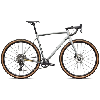 Specialized Crux DSW Comp gravel dviratis | Shadow Silver - California Sunshine, 49