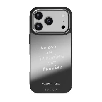 Focus On - iPhone 17 Pro Case, Elite Mirror Dark (MagSafe) / Silver