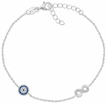 Brilio Silver Women´s sidabrinis infinity bracelet with zircons BRC176W