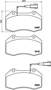 Stabdžių trinkelių rinkinys, diskinis stabdys BREMBO P 23 139 kaina