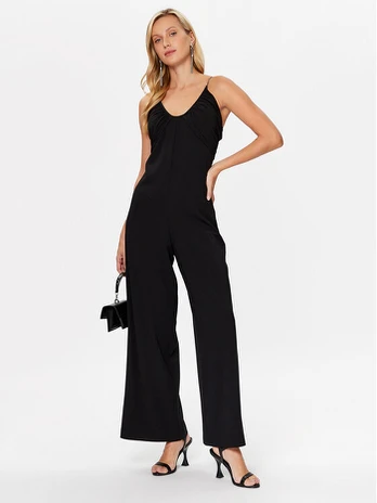 Sisley Kasdieninė suknelė 41AYLT00D Juoda Regular Fit