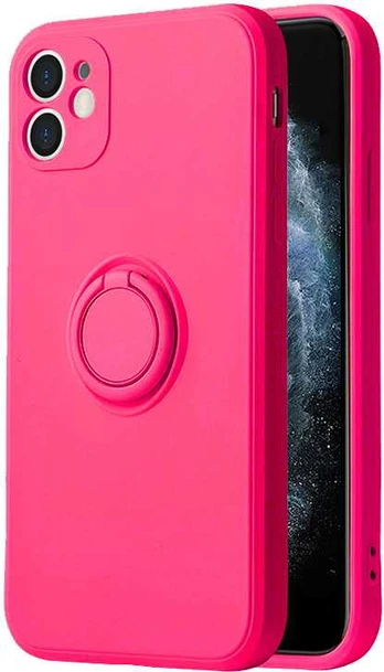 Dėklas Vennus silikoninis Ring skirtas Apple iPhone 11 Pro rožinės spalvos