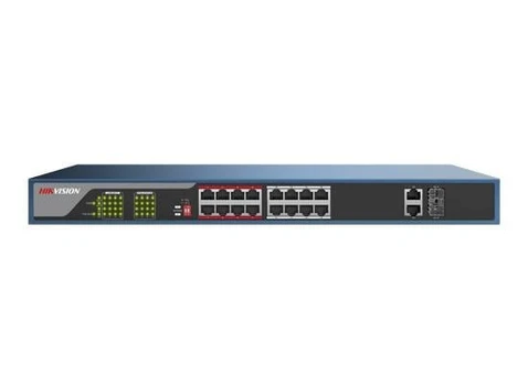 16 prievadų, 16 PoE komutatorius Hikvision DS-3E0318P-E