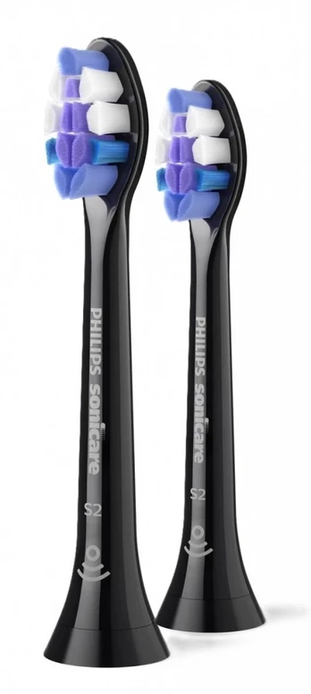 Philips Sonicare Sensitive, 2 vnt., juodi - Dantų šepetėlių antgaliai