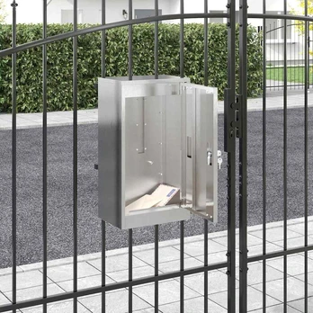 mailbox Juoda 30 x 23 x 55 cm Nerūdijantis plienas