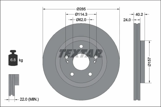 TEXTAR 92337303 Brake Disc