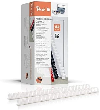 Peach Peach Binderücken baltas 16mm 100er-Pack