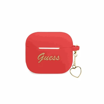 Dėklas Guess GUA3LSCHSR AirPods 3 Raudonas